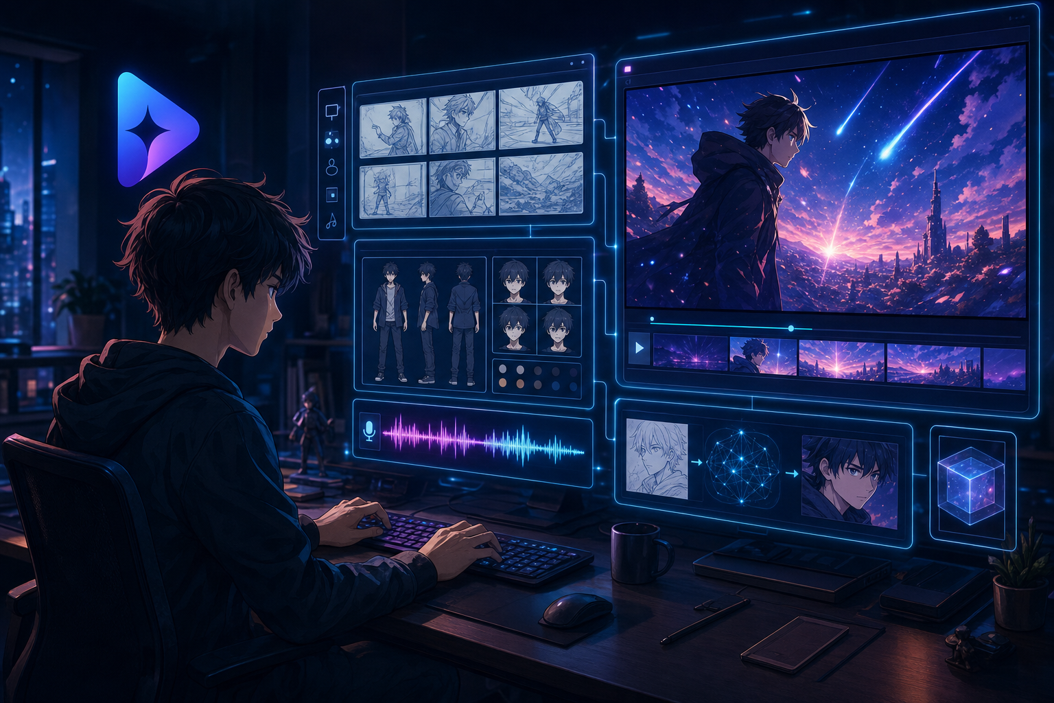 做成 AI 动漫短片
